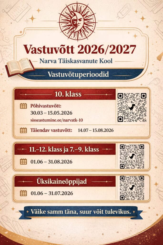 Vastuvõtt 2026/2027 10. klassi